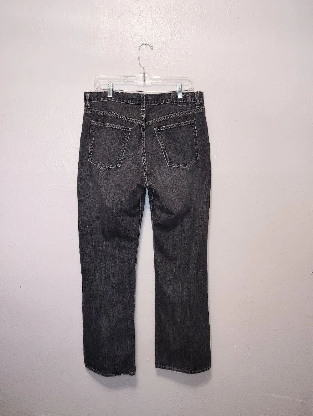 Men's Banana Republic Black Faded Wash Straight Leg Jean Size 35/32